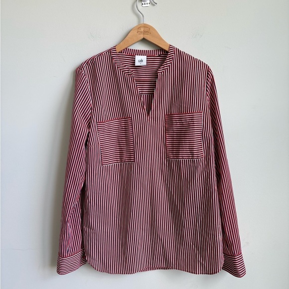 Cabi Style 5335 Franklin Patriot Striped Popover Blouse SMALL - Picture 5 of 9